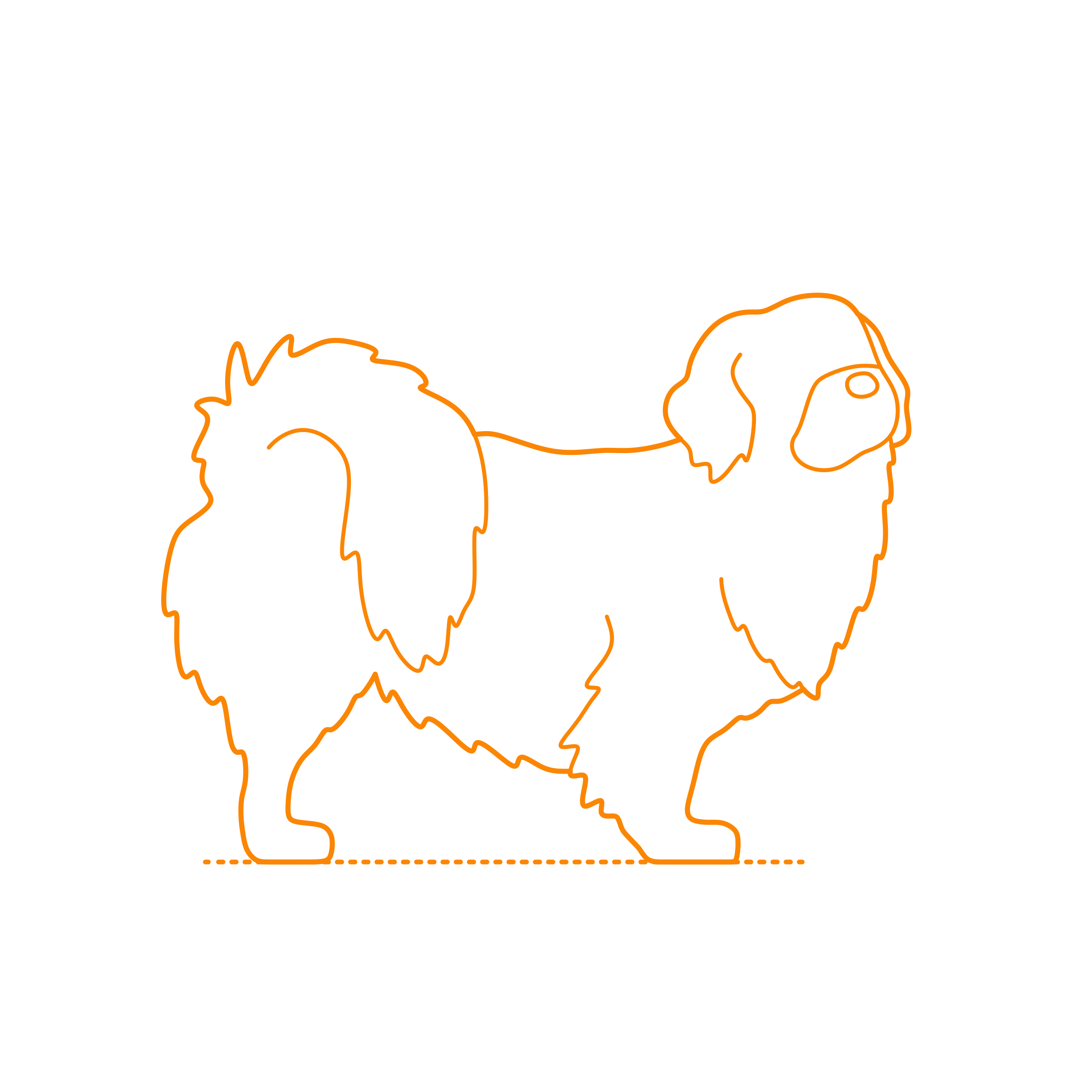Animals Dogs Tibetan Spaniel Stencil Svg Design File Free Vectors